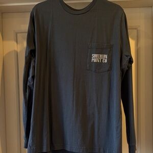 Southern Point Co - Men's Long Sleeve Shirt - Dark Blue